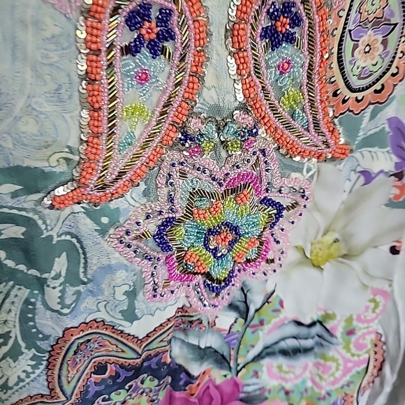 Good Vibes Soft Surroundings Paisley Tunic Sz 2xl - Picture 4 of 10